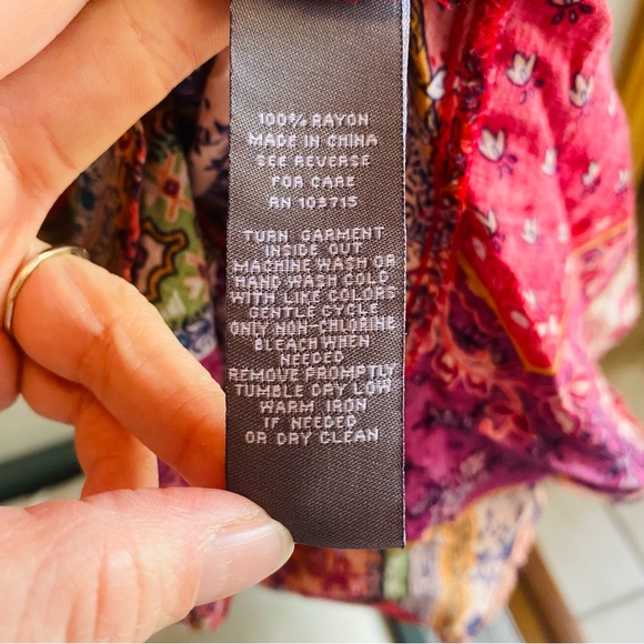 Sharagano Patchwork Print Fit & Flare Dress Size 4 - Picture 7 of 8